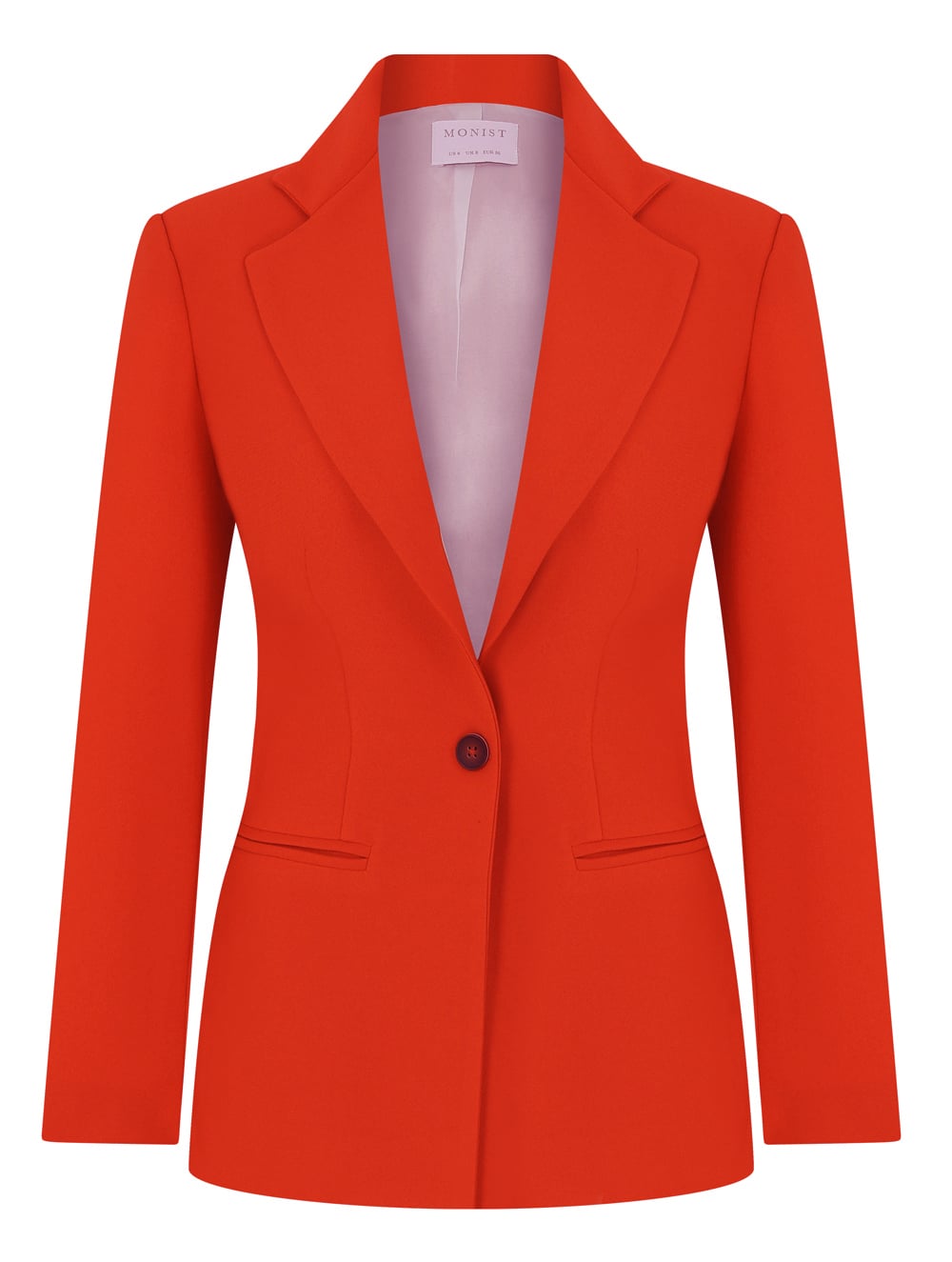 Kırmızı-Narçiçeği Tek Düğmeli Klasik Blazer RK 141