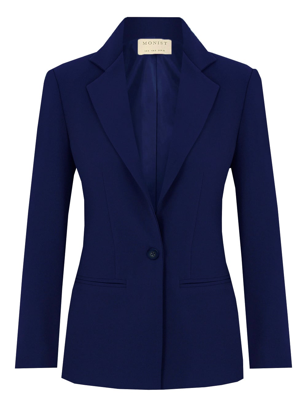 Koyu Mavi Tek Düğme Krep Blazer RK 38