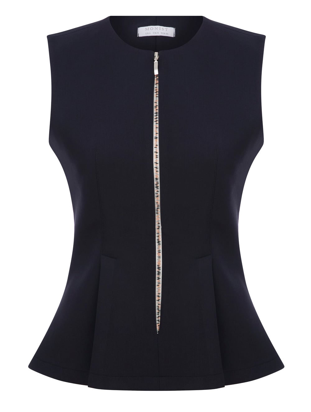 Lacivert Peplum Kolsuz Ceket
