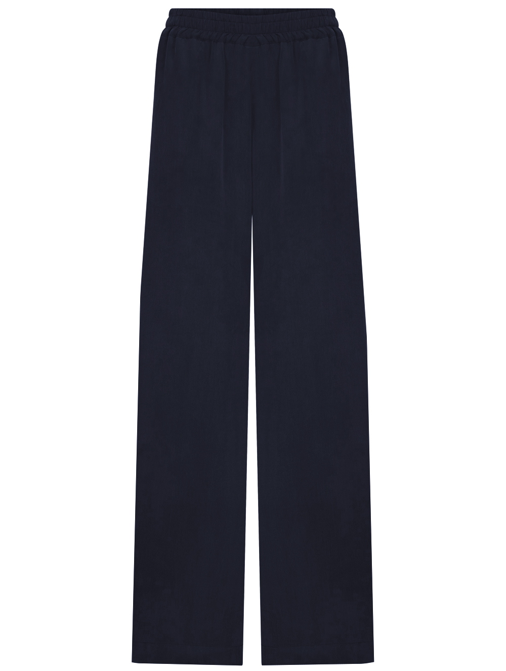 Lacivert Vegan Cupro Pantolon