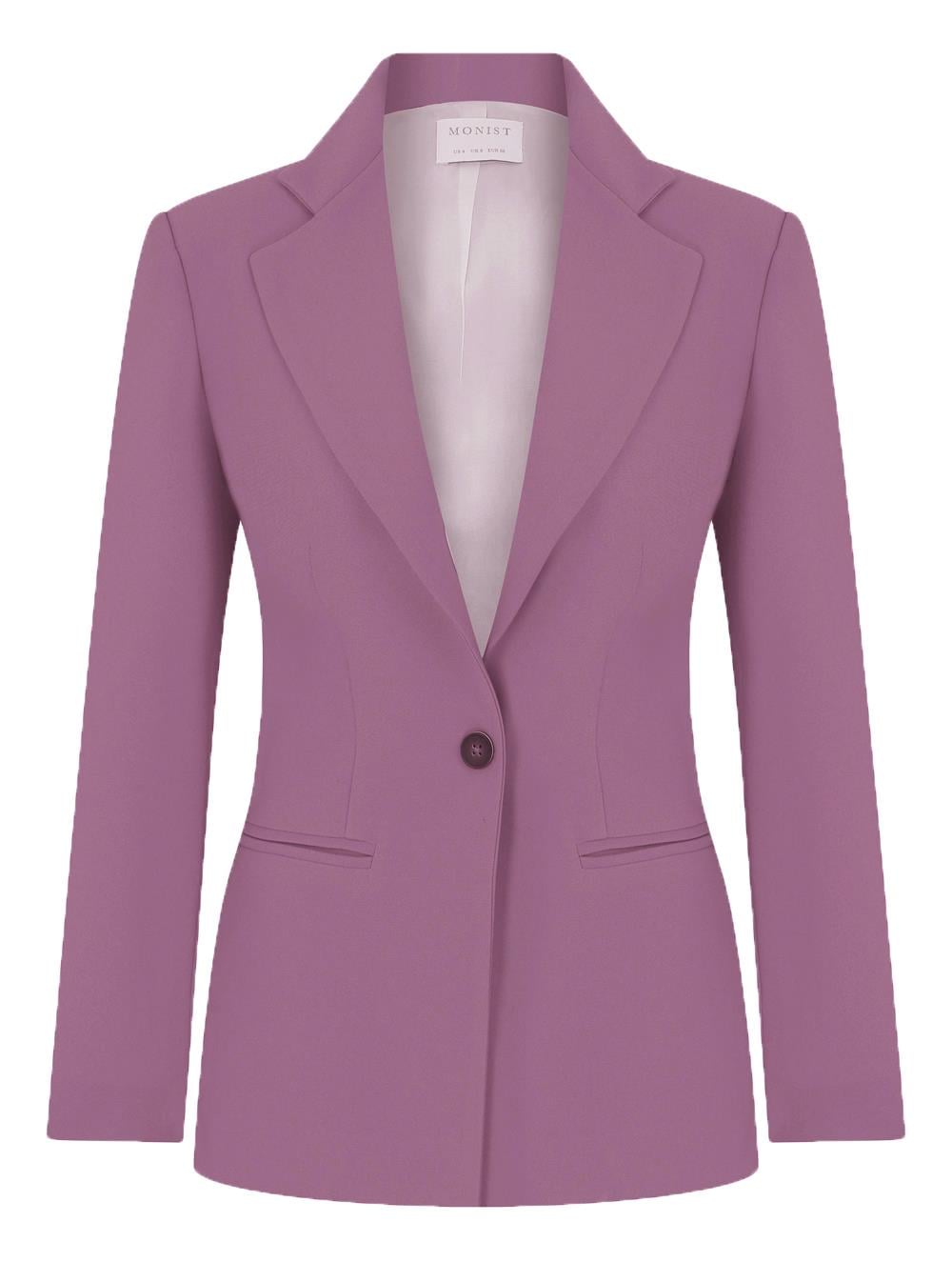 Pembe Tek Düğmeli Klasik Blazer