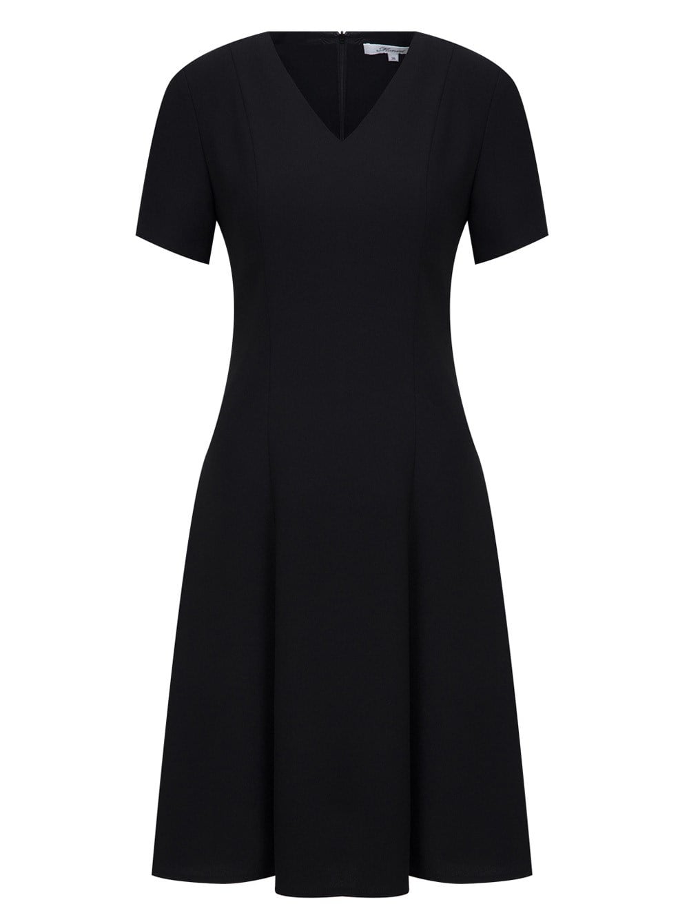 V Yaka Siyah Evaze Elbise