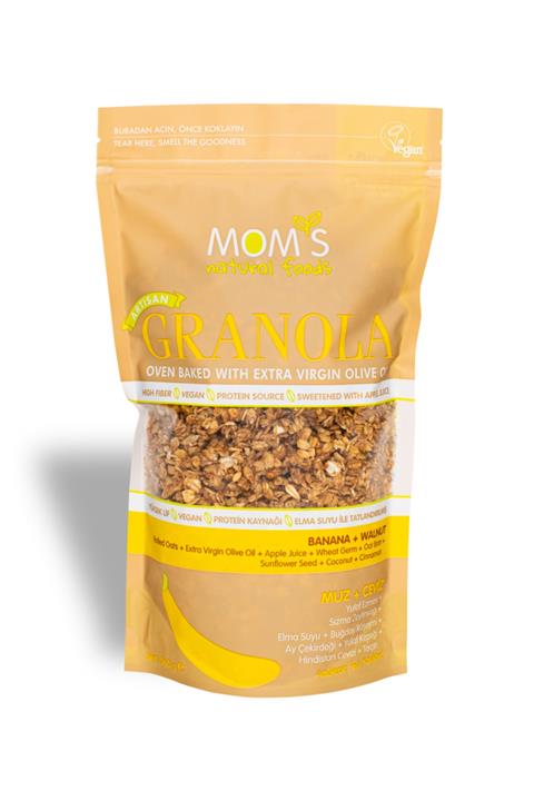 Mom's Natural Foods Muz Ve Cevizli Granola 360 Gr.