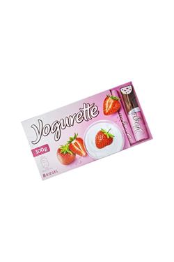 Yogurette Çilekli Çikolata 8 Riegel 100 Gr.
