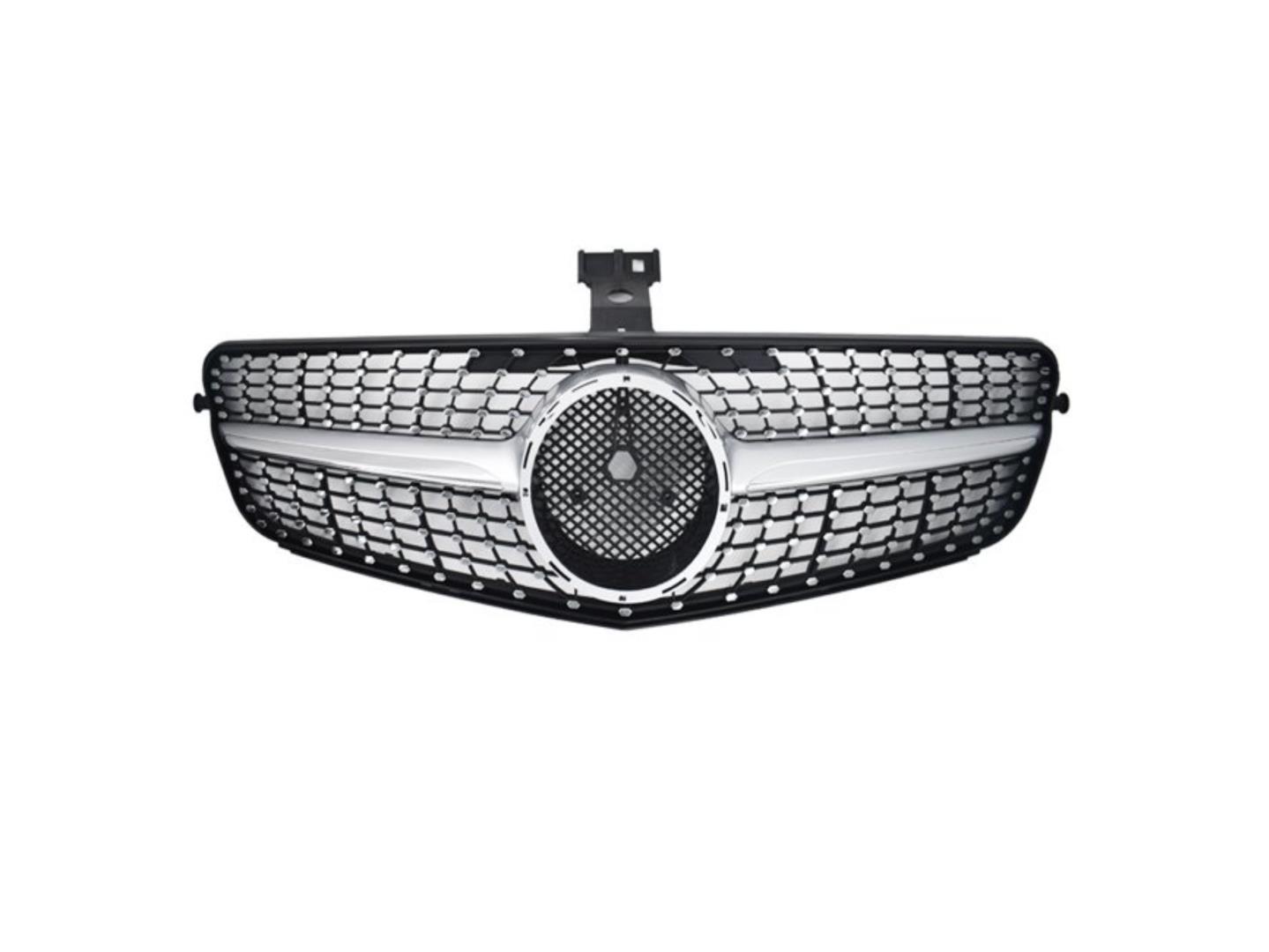  FOR MERCEDES W204 2007-2014 C SERIES DIAMOND GRILLE GREY