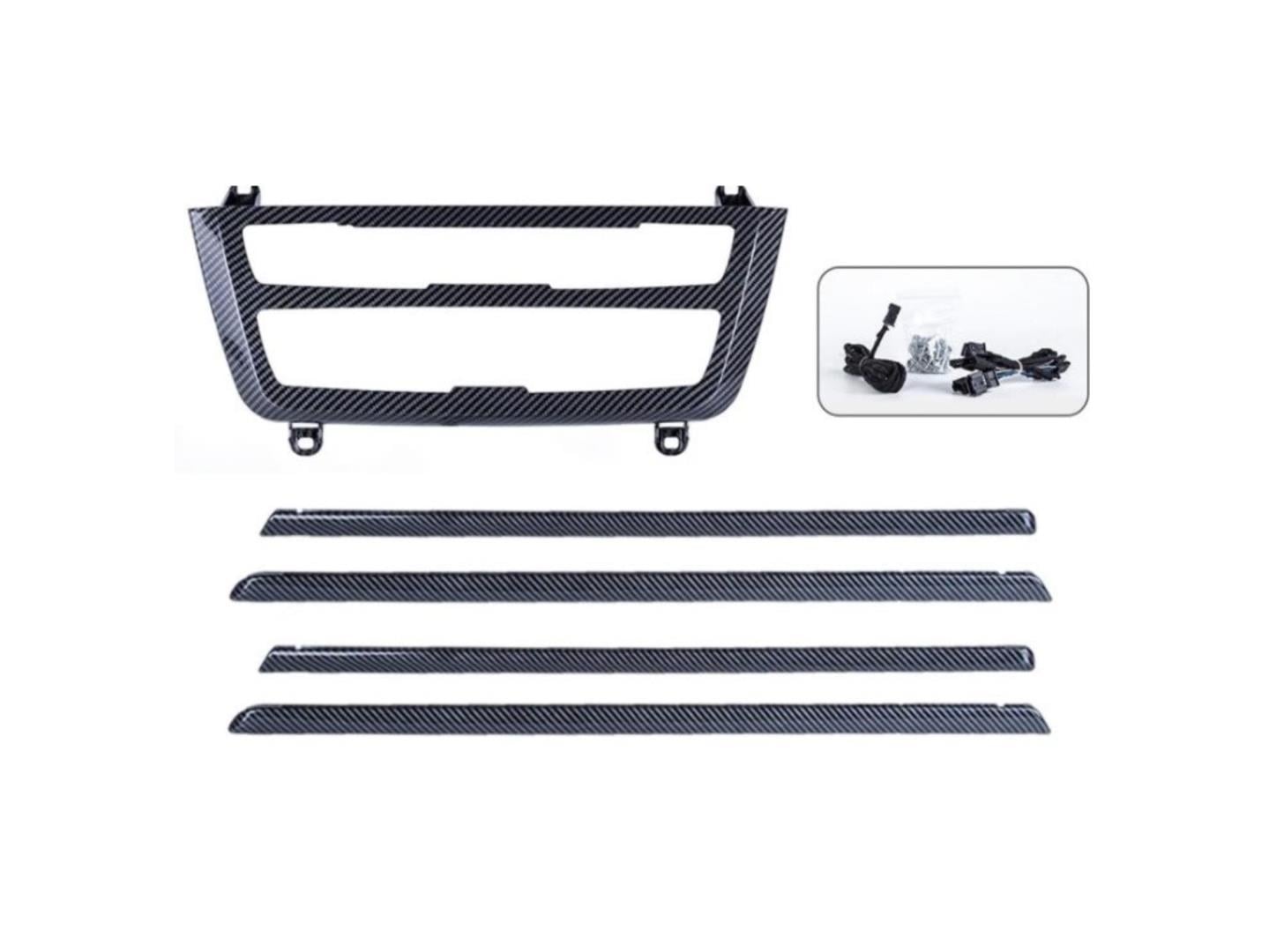 3 SERISI F30  IÇIN UYUMLU AMBIANS SET (KLIMA PANEL VE KAPILAR) - KARBON RENK 