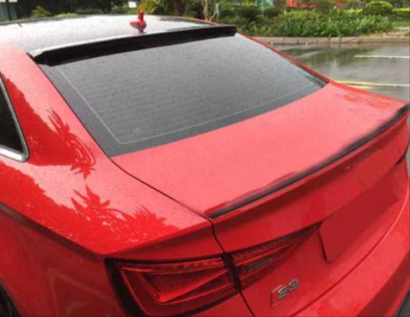 A3 2021+ SEDAN IÇIN UYUMLU CAM ÜSTÜ SPOILER  - PIANO BLACK (PARLAK SIYAH) 