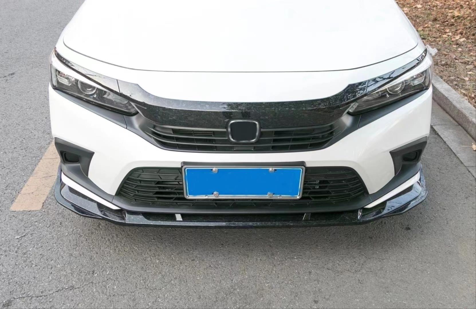 CIVIC FE1 2022 IÇIN UYUMLU  PIANO BLACK ÖN LIP (PARLAK SIYAH-3 PARÇA) 