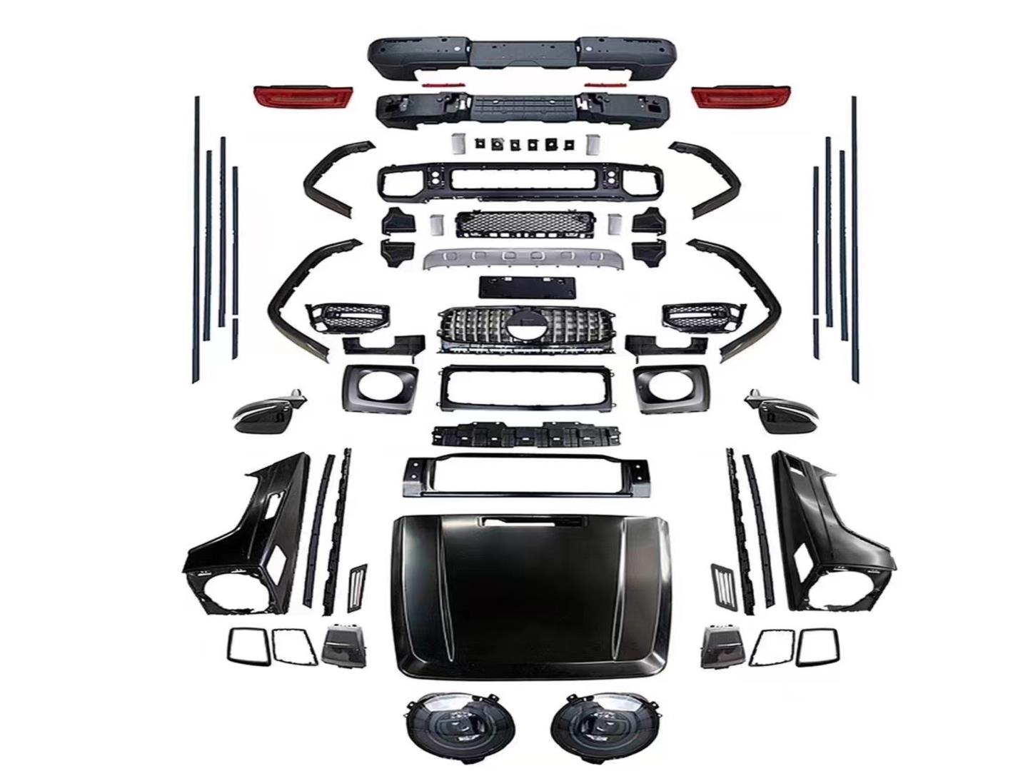 W463 G SERISI IÇIN UYUMLU G63 GÖRÜNÜM BODY KIT FULL SET (2004-2018)  
