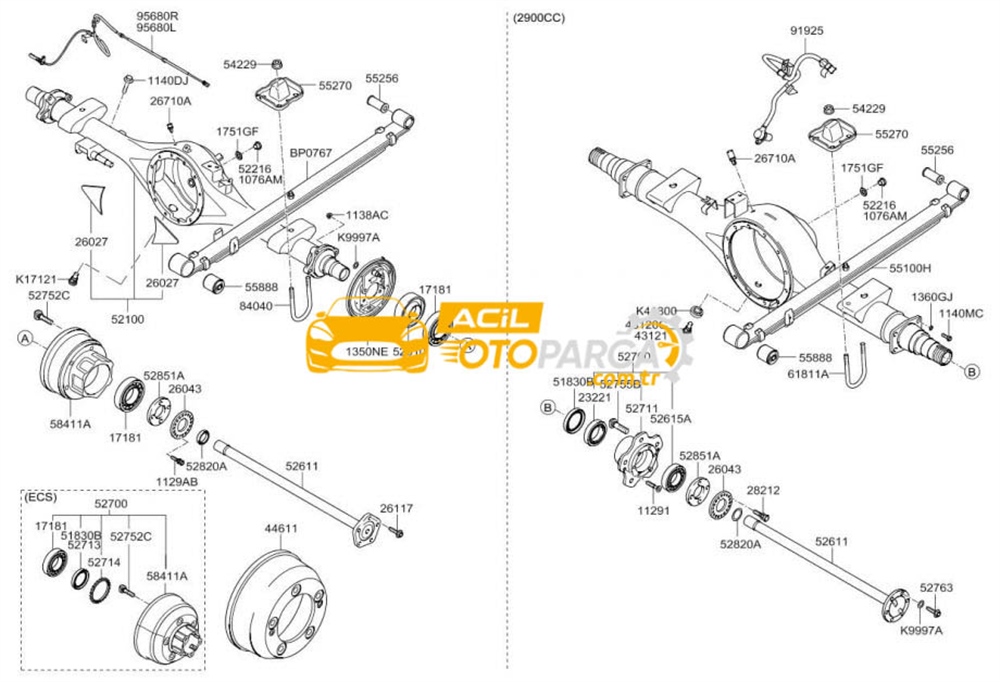 Arka Abs Sensörü Bongo K2500 12-15 (SAĞ)