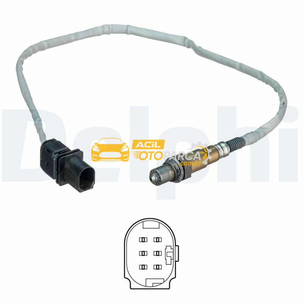 Audi DELPHI ES20541-12B1 | Lambda Sensörü T.Porter.T5-Craft-Cddy-Psst-Jtt-Glf.V.VI-Touran 1.9-2.0Tdi