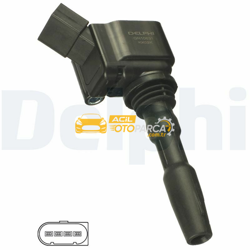 Audi DELPHI GN10631-12B1 | Bobin 13-Golf.VII-Polo-Jetta 1.2-1.4Tsi