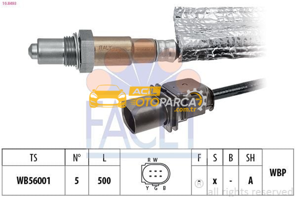 Audi FACET 10.8493 | Lambda Sensörü VW A4 A5 A6 Q5 2.0 TDI