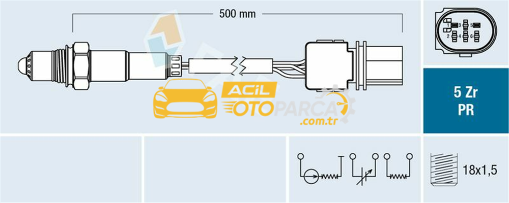 Audi FAE 75078 | Lambda Sensörü 08-A4-A5-A6-Q5 2.0Tdi