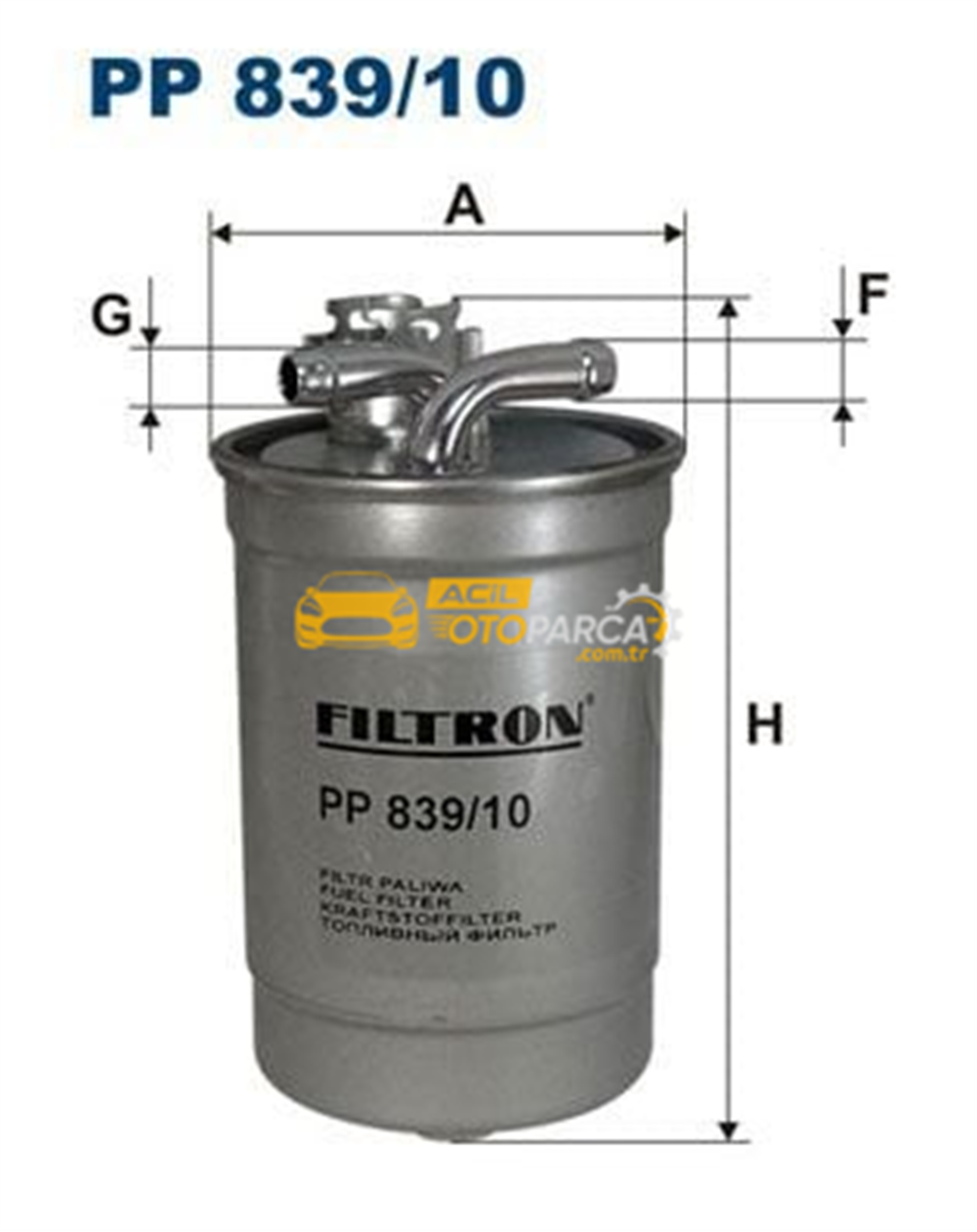 Audi FILTRON PP839-10 | Mazot Filtresi 05-Aı.A4-A6 2.0Tdi