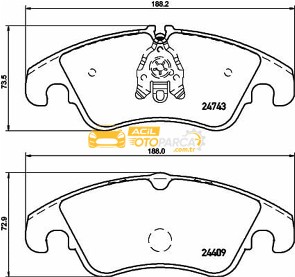Audi HELLA PAGİD 8DB355013-751 | Ön Fren Balatası Audi A4 A5 A6 Q5