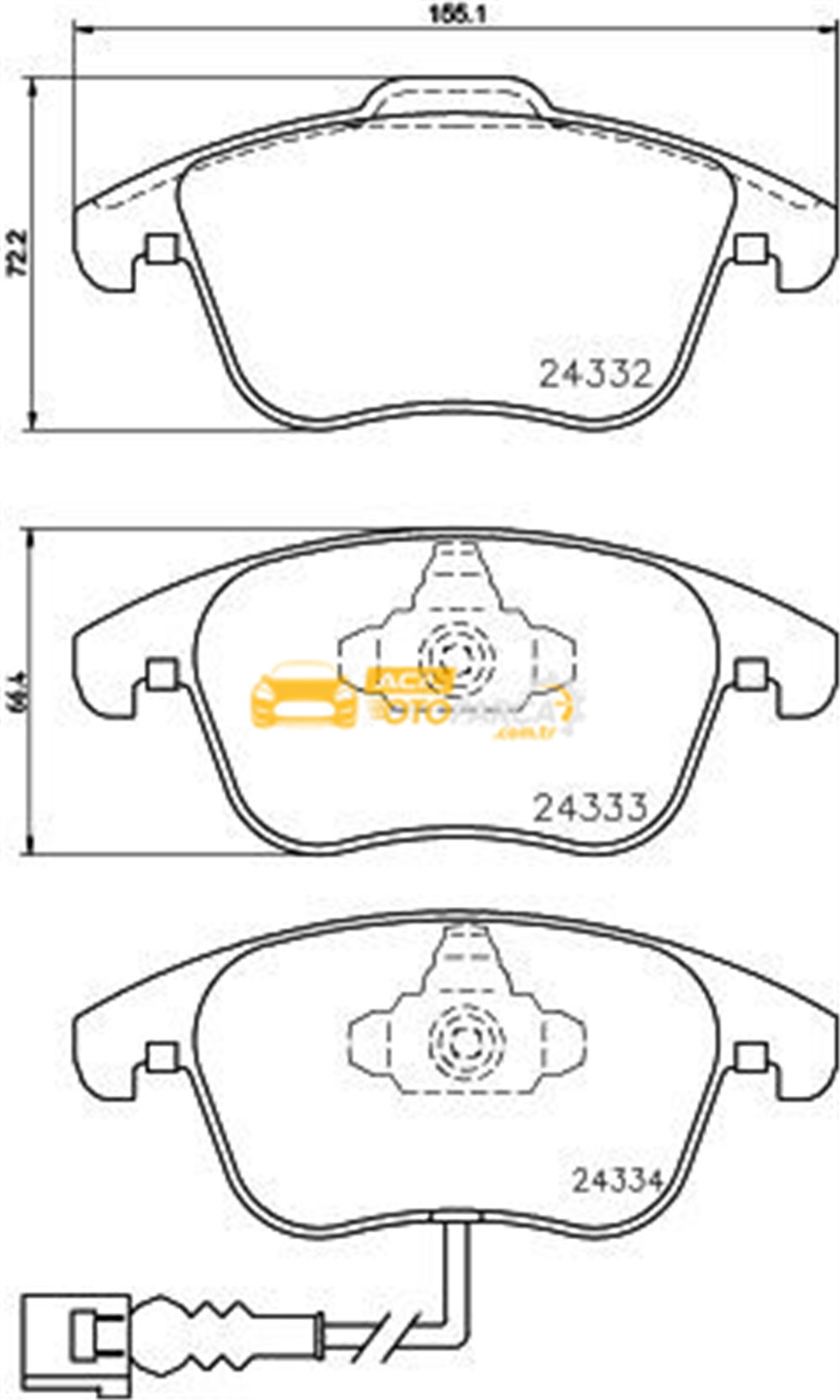Audi HELLA PAGİD 8DB355014-031 | Fren Balatası Audi, Seat, VW Alhambra (710, 711) , Passat (A32, A33) , Passat (B7) , Passat (B8) , Q3 (8