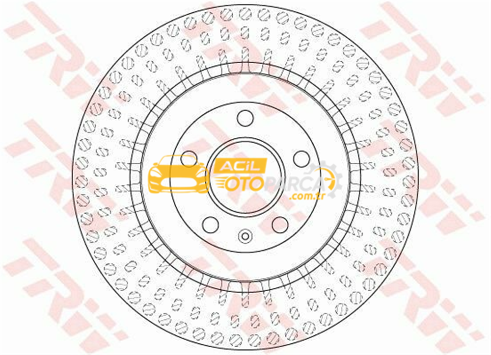 Audi TRW DF6175S | Disk Arka (Ad) 08-Aı.A4-A5-A6-Q5-Q7 Kaplamalı (Kutu Fıyat Tek) | 2 Adet