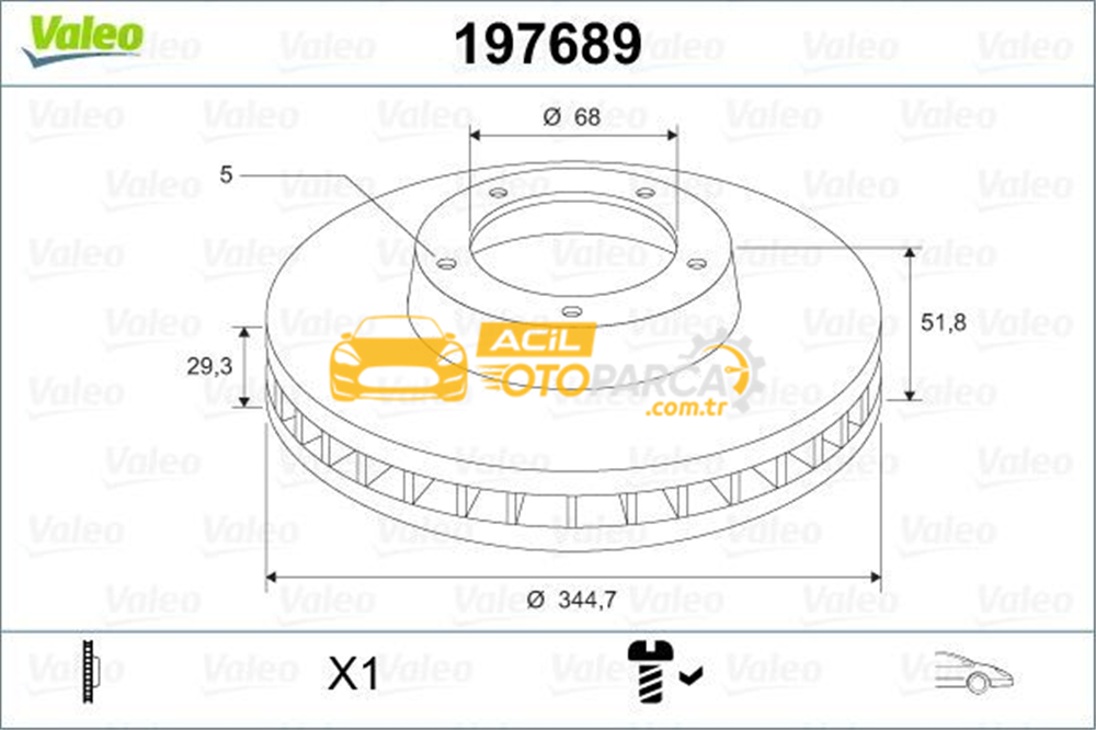 Audi VALEO 197689 | Ön Fren Aynası Audi A4 A5 Q5 2.0 TDI / TFSI 07-16