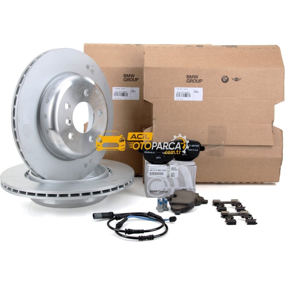 Bmw 5 Serisi F10 Kasa Arka Fren Disk Ve Balata Seti Orjinal (34216775287, 34216862202)
