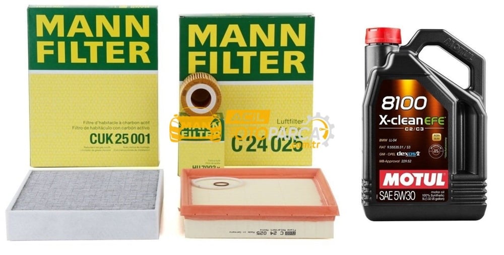 Bmw F30 Kasa 320i ed Periyodik Bakım Filtre Seti Motul Yağ