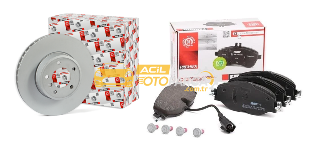 FERODO Audi A3 2004 - 2013 Model Arası Ön Fren Disk - Ön Fren Balata Takımı Ferodo Marka