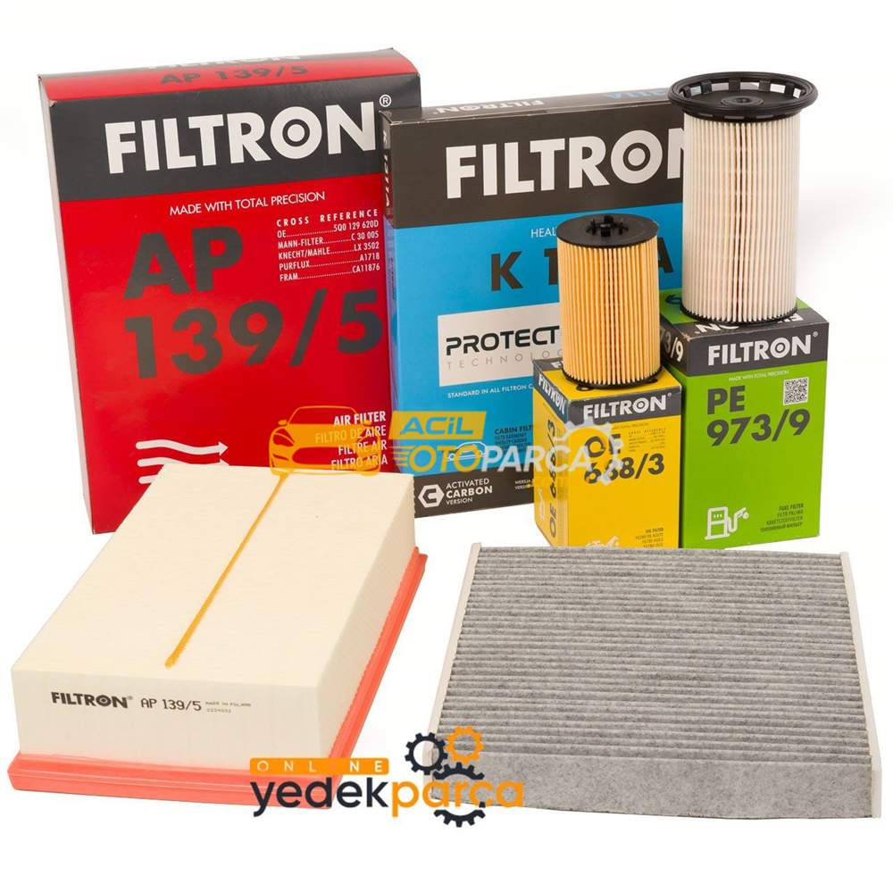 FILTRON Audi A3 2013 Sonrası 1.6 Dizel Periyodik Bakım Filtre Seti Filtron Marka