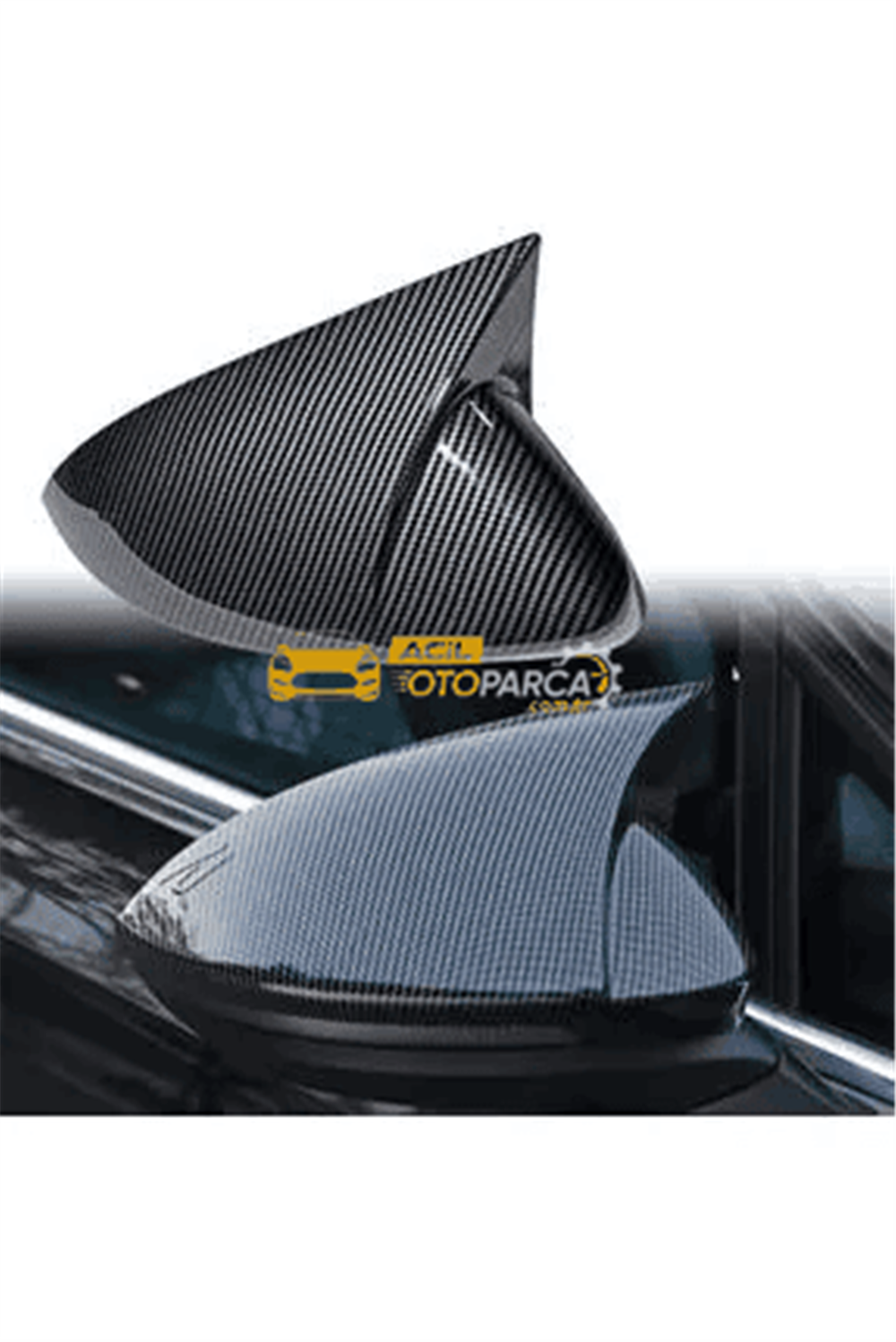 GKL Volkswagen Golf 8 2020 Model Sonrası Sağ ve Sol Takım Dikiz Ayna Kapağı Parlak Siyah Boyalı
