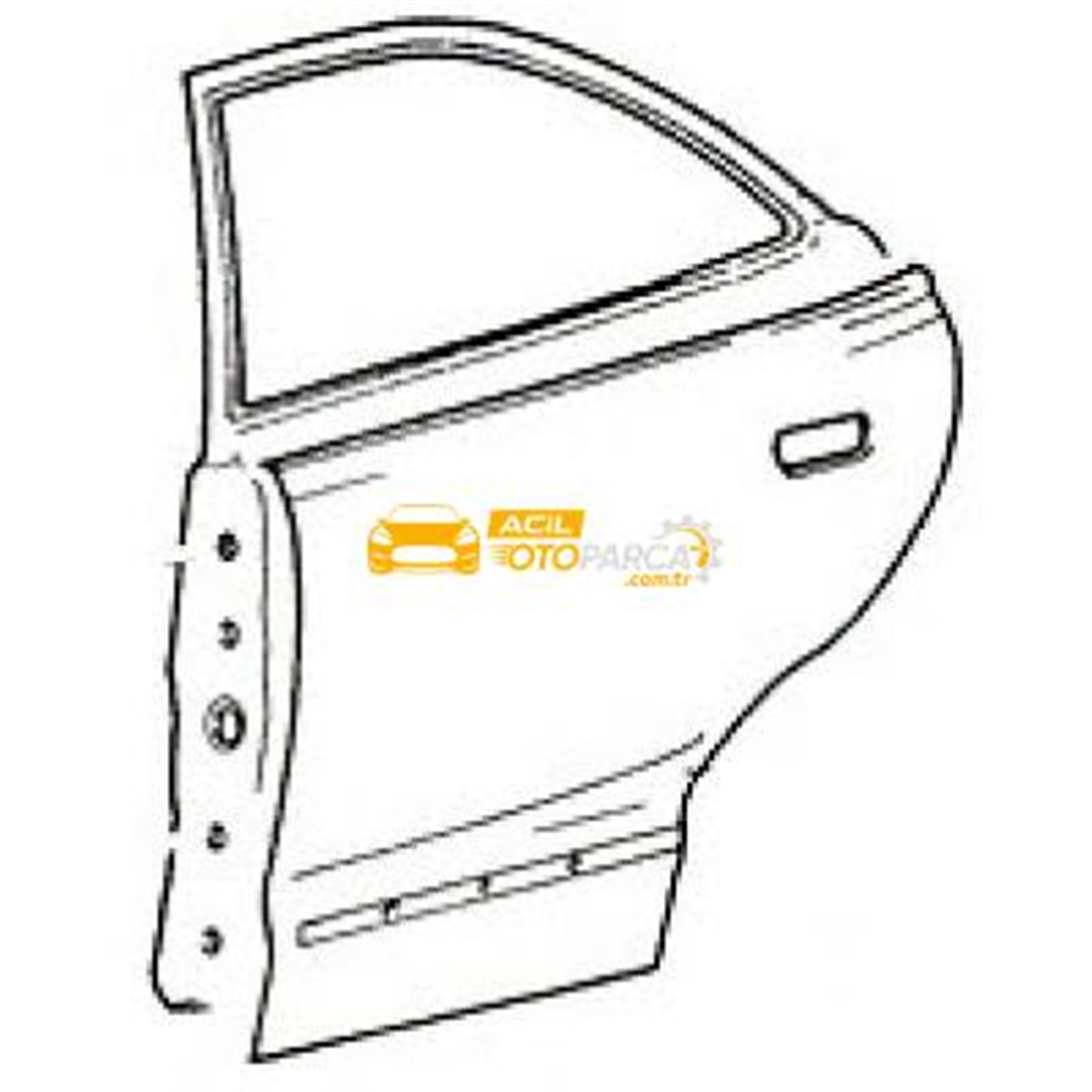 Hyundai Accent Arka Kapi Komple Sol 1995-1999