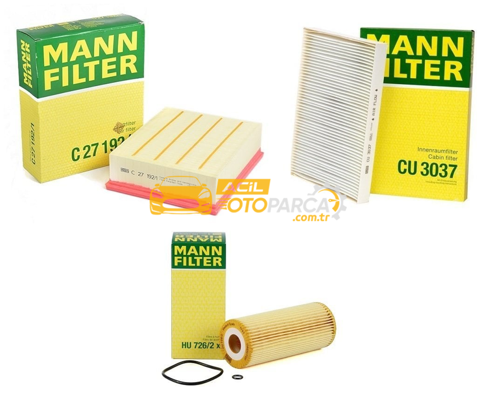 MANN Audi A4 2002 - 2008 Model Arası 1.9 TDI Periyodik Bakım Filtre Seti Mann Marka
