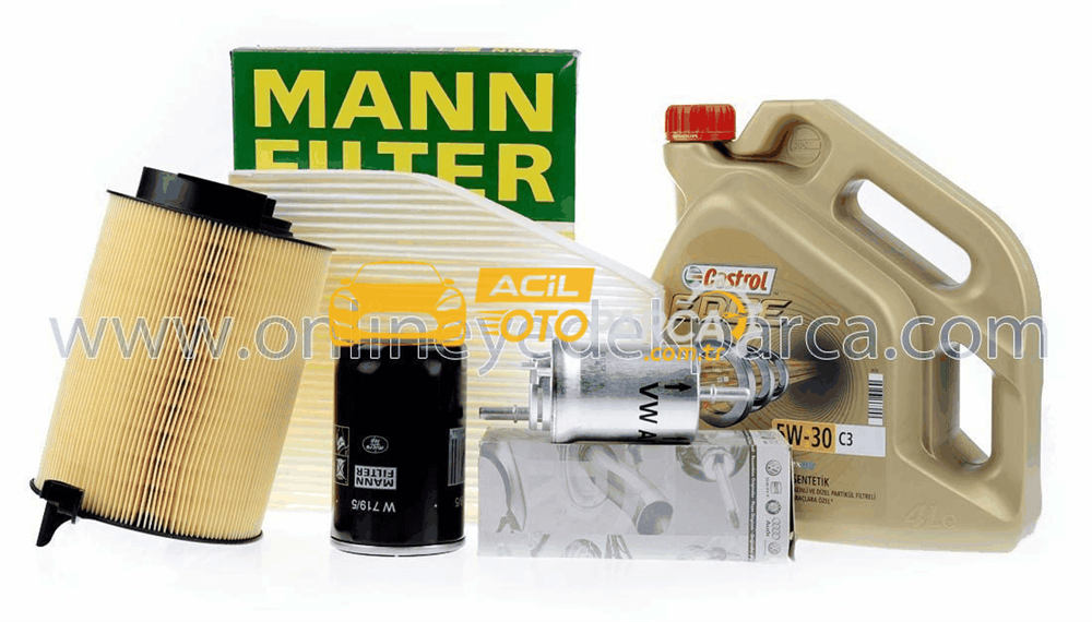 MANN Volkswagen Jetta 2006 - 2010 Model Arası 1.6 Motor Periyodik Bakım Seti Motor Yağlı Mann / Castrol Marka
