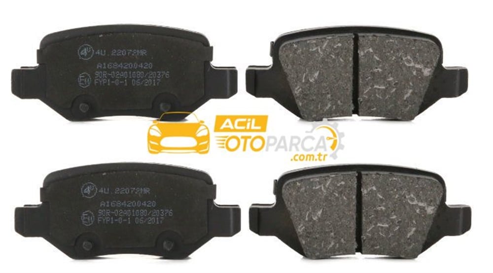 Mercedes Benz A Serisi W168 Arka Fren Balata Takımı 4U Marka (22072MR / 1684200420-1)