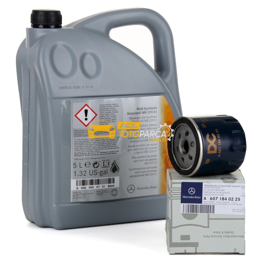 Mercedes W117 CLA 180d Motor Yağı Ve Filtresi Orijinal (607YAĞFİLTRE)