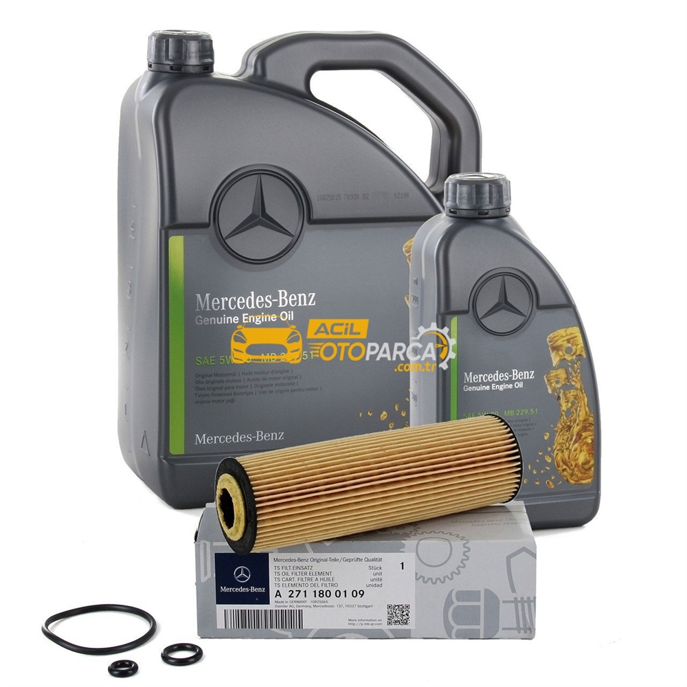 Mercedes W204 Kasa C180 Kompressor Yağ Filtresi Ve Motor Yağı Orjinal
