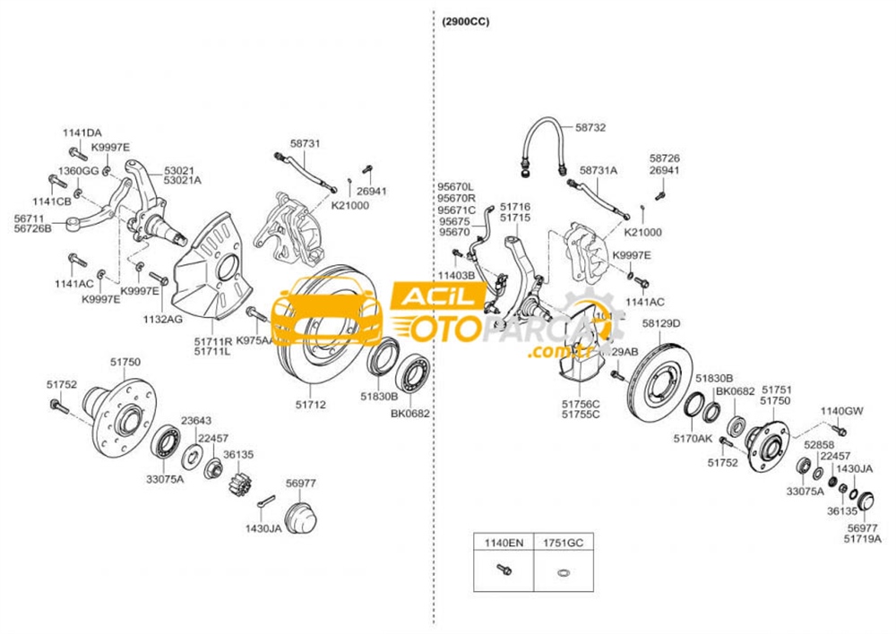 Ön Abs Sensörü Bongo K2500 12-15 (SOL)