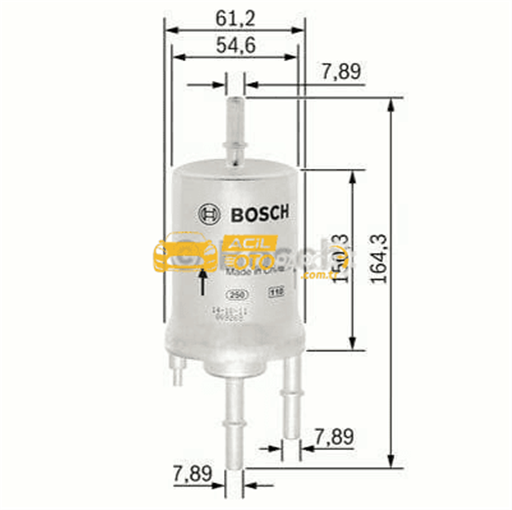 Volkswagen BOSCH F026403006 | Volkswagen Polo 1.0-1.2 TSI Benzin Filtresi 4 Bar