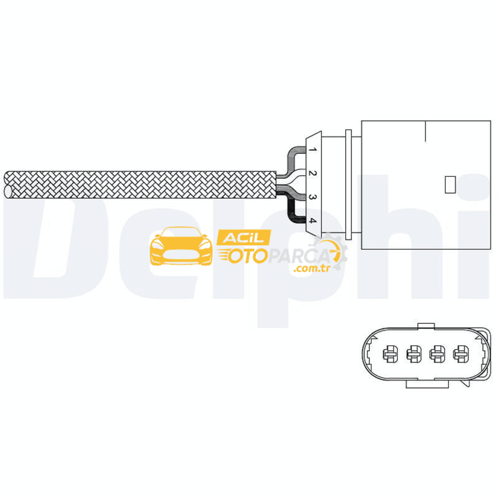 Volkswagen DELPHI ES20338-12B1 | Lambda Sensörü 96-01 Passat-Golf.4 1.8