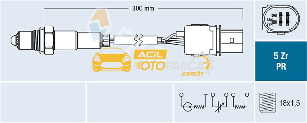 Volkswagen FAE 75031 | Lambda Sensörü 02-Polo-Fabia-Ibiza 1.4 16V *Bky* Ondekı