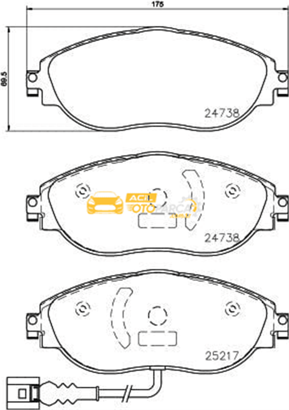 Volkswagen HELLA PAGİD 8DB355021-971 | Fren Balatası Audi, Seat, Skoda, VW A3 (8V1, 8Vk) , A3 Convertible (8V7, 8Ve) , A3 Limousine (8Vs, 8Vm