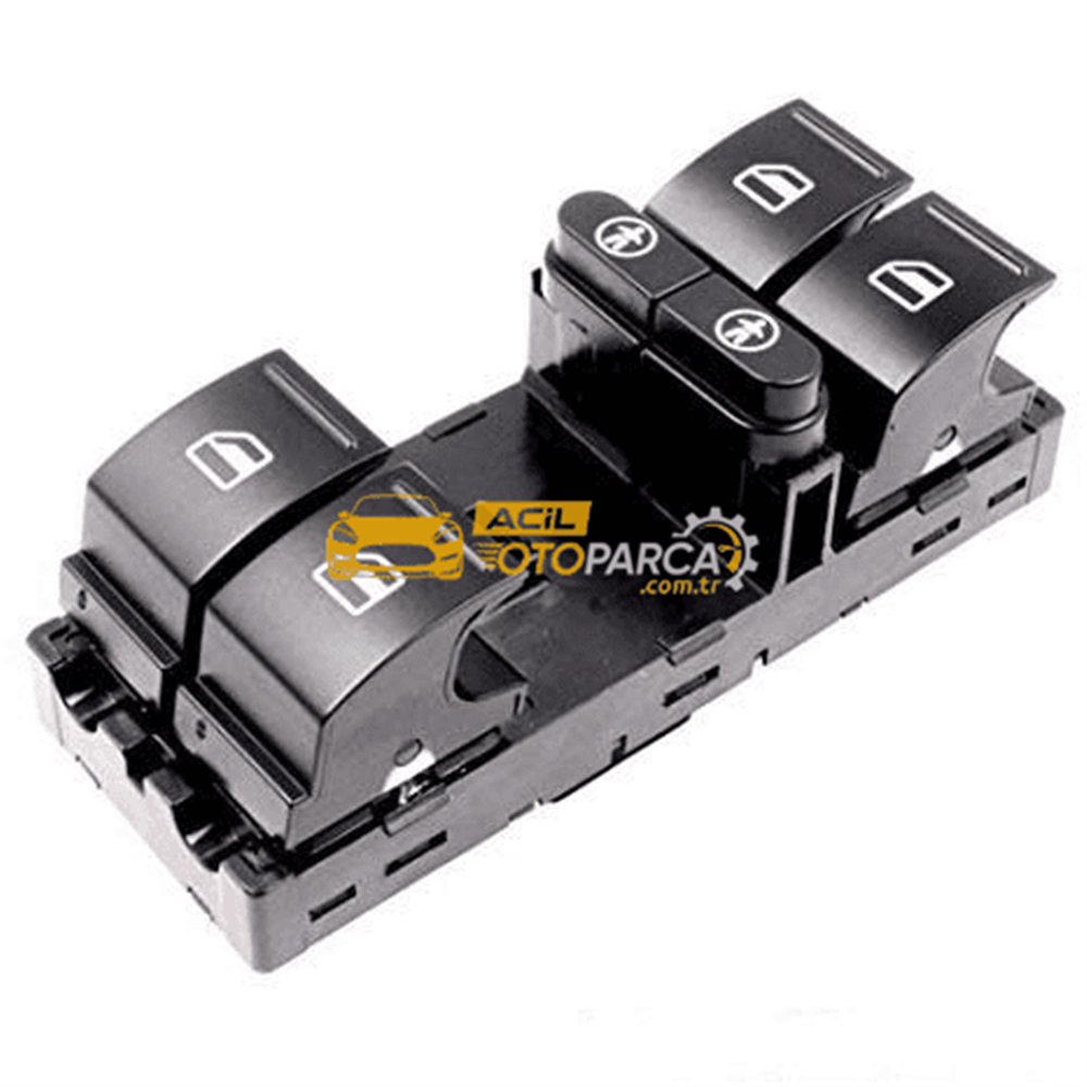 Volkswagen İTHAL 7L6959857E | Volkswagen Touareg 2006-2010 Model Arası Sol Ön Cam Açma Düğmesi Takım