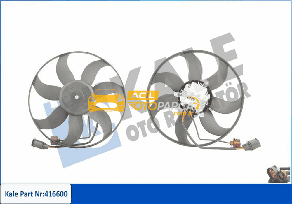 Volkswagen KALE 416600 | Fan Motoru-360 mm 220W (VW Caddy 04-Golf 04-14 Passat 06-15 Audi A3 04-13 Seat Leon 06-13 Skoda Octavia 09-13)