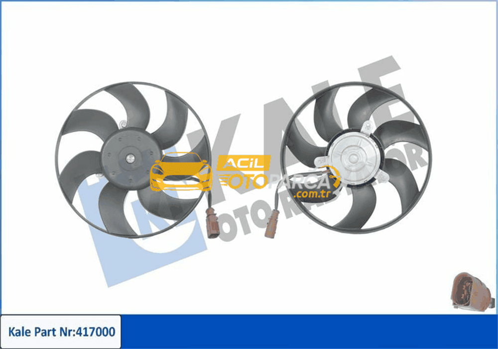 Volkswagen KALE 417000 | Fan Motoru Sağ 13-Psst-Tgu-Tou-Cddy-Yeti-A1 1.4Tsi-1.6-2.0Tdi