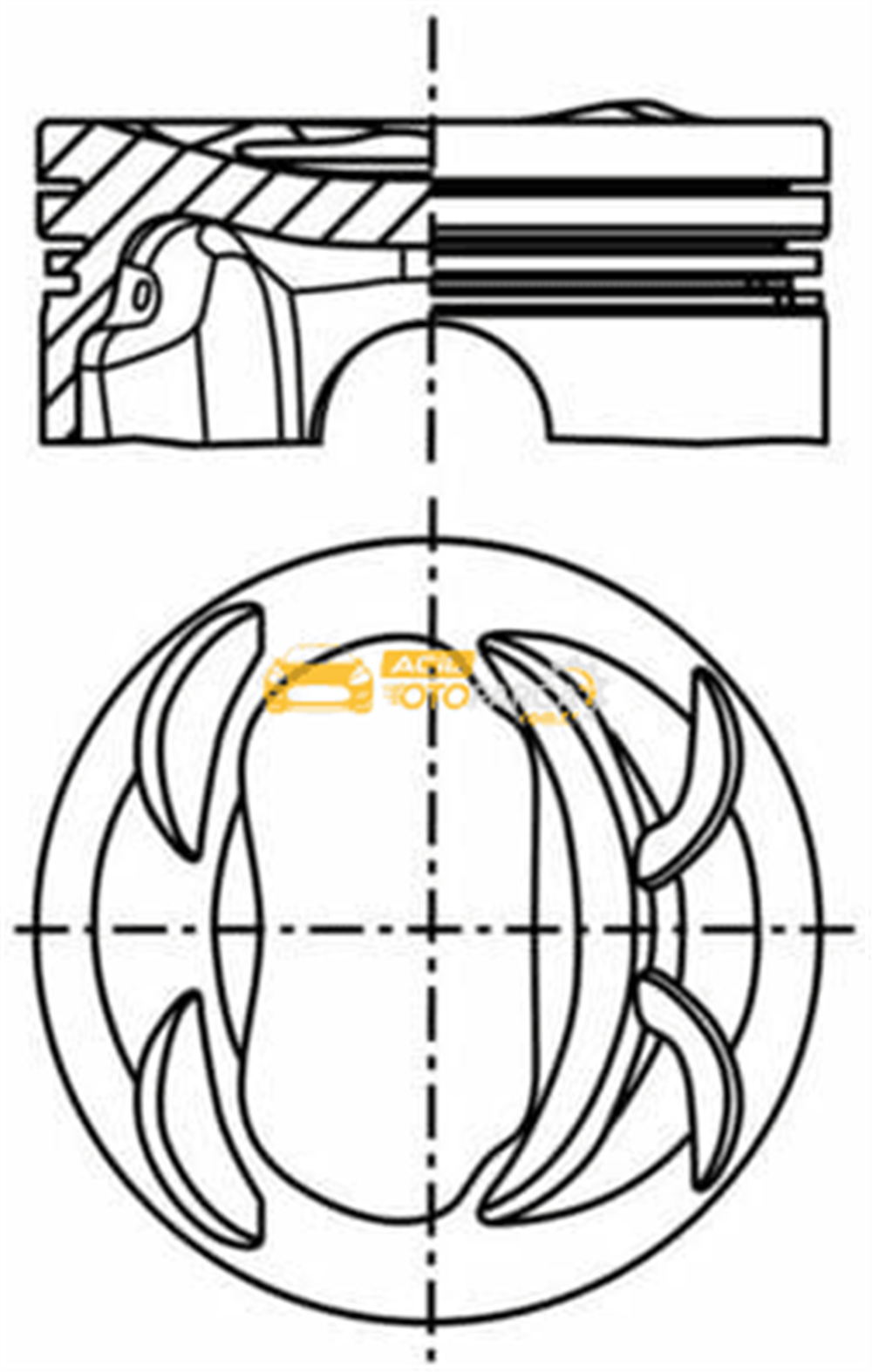 Volkswagen MAHLE 028PI00131000 | Piston + Segman (Adet) Std 07-Glf.6-Jtt-Tıgu 1.4Tsi *Blg-Bmy-Cava* 140-170Ph *76.5*Pım=19 | 4 Adet