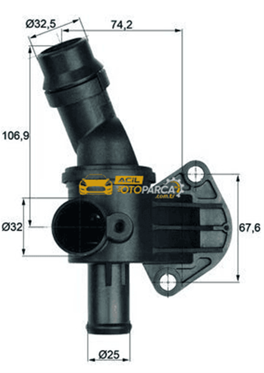 Volkswagen MAHLE TI887 | Termostat 87°C 04-11 Passat-Jetta-Golf.V 2.0Fsi