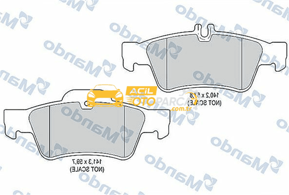 Volkswagen MANDO MBF015189 | Fren Balata Arka 03-W211-W212 E200-220-240 CDI