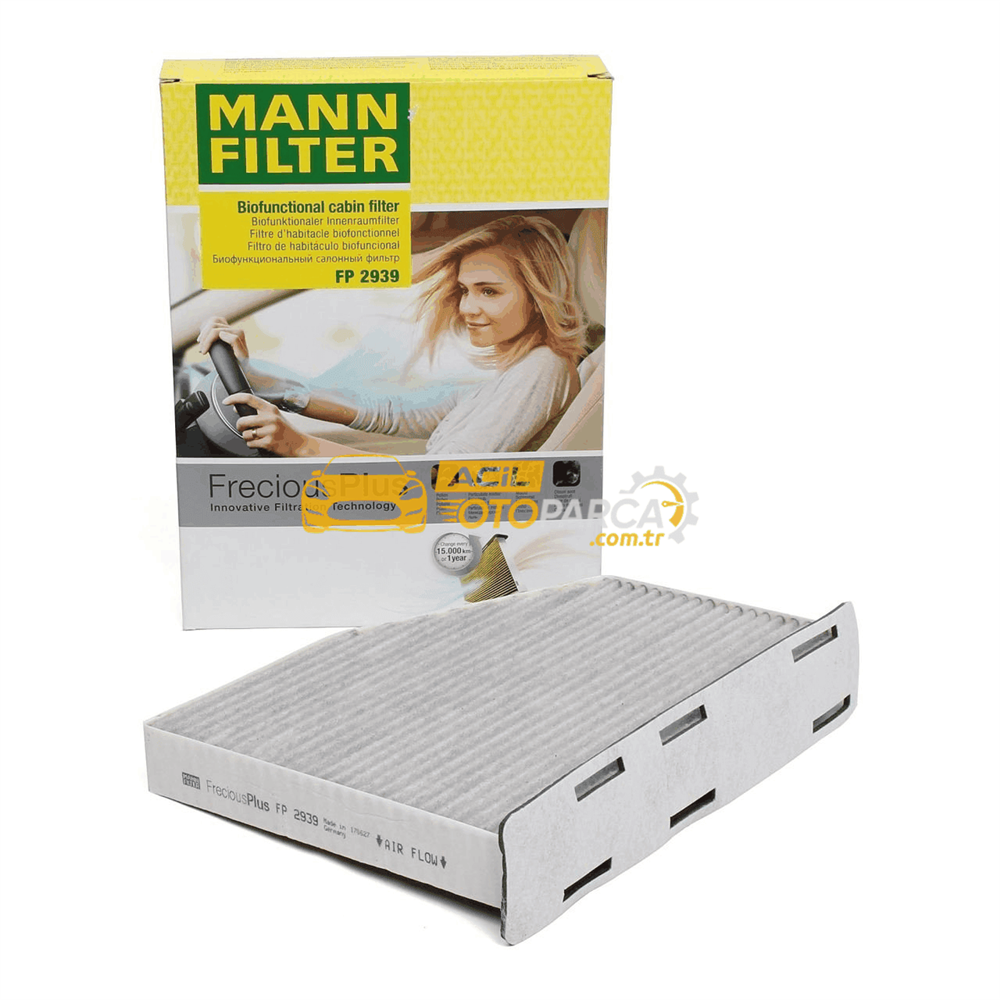 Volkswagen MANN FP2939 | Volkswagen Jetta Antibakteriyel Karbonlu Polen Filtresi
