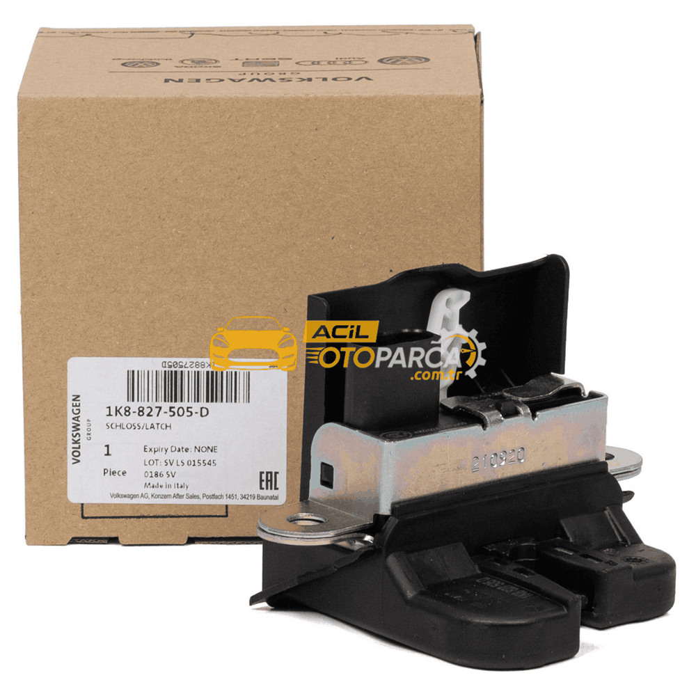 Volkswagen VAG / ORJINAL 1K8827505D | Volkswagen Scirocco 2009 Model Sonrası Arka Bağaj Kapak Kilidi Orijinal
