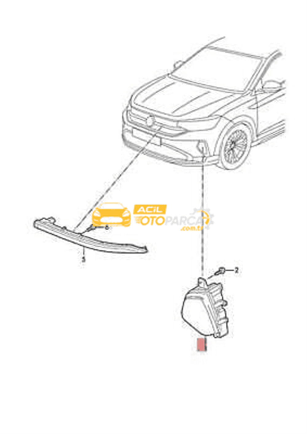 Volkswagen VAG / ORJINAL 2G7941661 | Volkswagen Taigo Sol Ön Led Sis Farı Orijinal