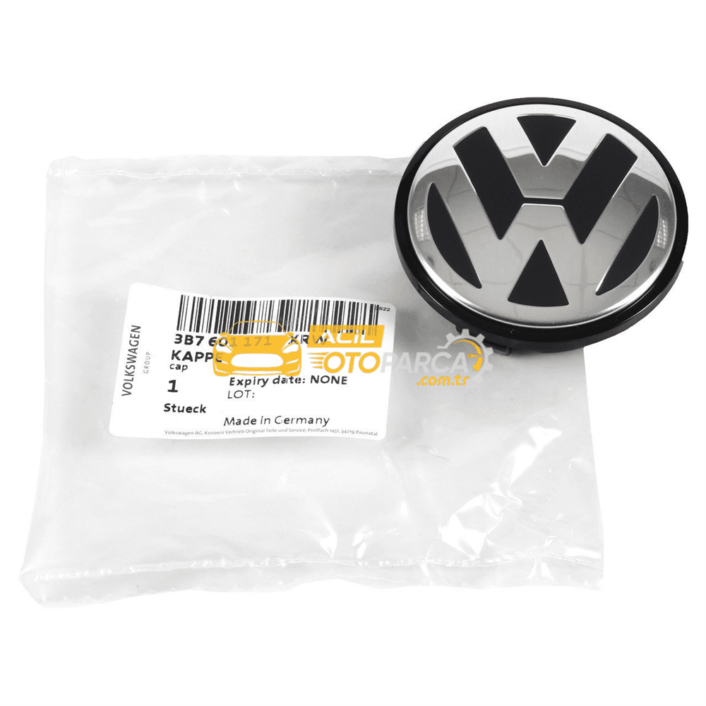 Volkswagen VAG / ORJINAL 3B7601171XRW | Volkswagen Passat 2001-2005 Model Arası Alüminyum Jant Göbeği