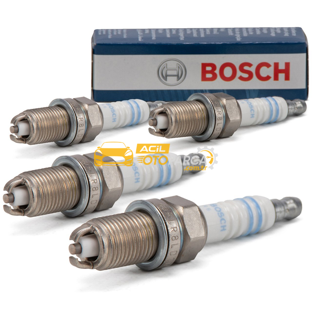 Audi BOSCH 0242229654 | Audi A4 2001-2005 Model Arası 2.0 ALT Motor Çift Tırnak Buji 4 Adet Takım